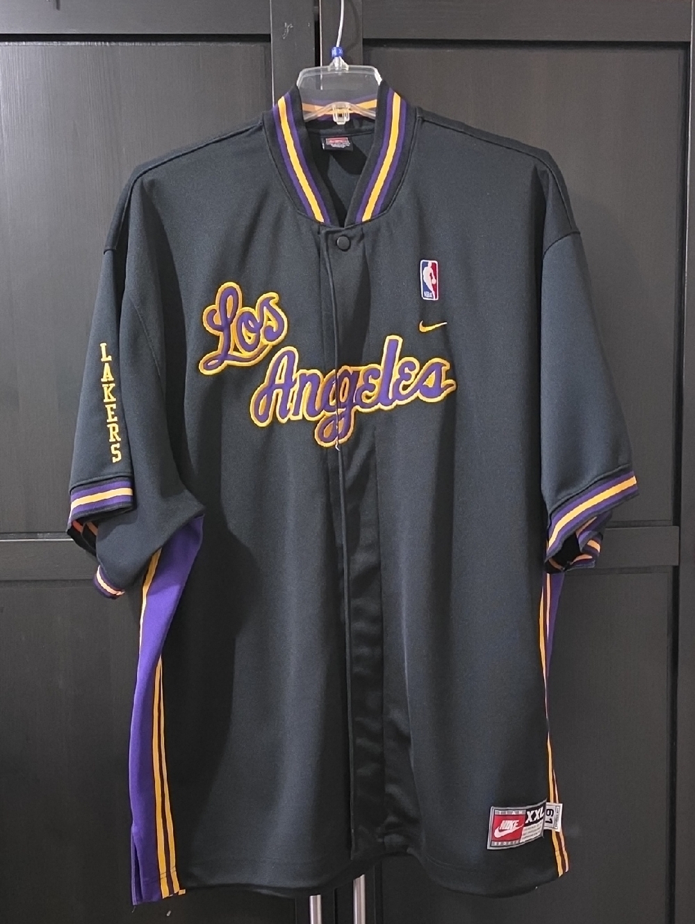 Vintage Nike Los Angeles Lakers "Hollywood Nights" warm-up shooting jacket.